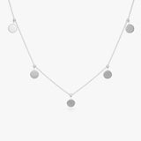 14k Coin Disc Choker Necklace 14K White Gold Ferkos Fine Jewelry