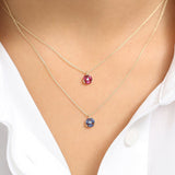 14K Marquise Sapphire Cluster Necklace Ferkos Fine Jewelry