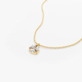 14K Marquise Diamond Cluster Necklace Ferkos Fine Jewelry