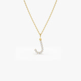 14k Medium Size Diamond Initial Necklace Ferkos Fine Jewelry
