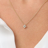 14K Gold Diamond Clover Necklace Ferkos Fine Jewelry