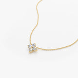 14K Gold Diamond Clover Necklace Ferkos Fine Jewelry