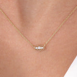 14k Art Deco Trio Diamond Necklace Ferkos Fine Jewelry