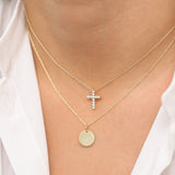 14k Diamond Cross Necklace Ferkos Fine Jewelry
