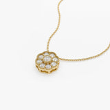 14k Floral Diamond Pendant Ferkos Fine Jewelry