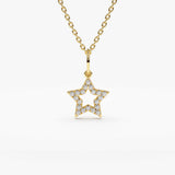 14k Super Star Diamond Layering Necklace 14K Gold Ferkos Fine Jewelry