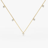 14k Dangling Diamond Solitaire Necklace 14K Gold Ferkos Fine Jewelry