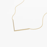 14K V Shaped Diamond Chevron Necklace Ferkos Fine Jewelry