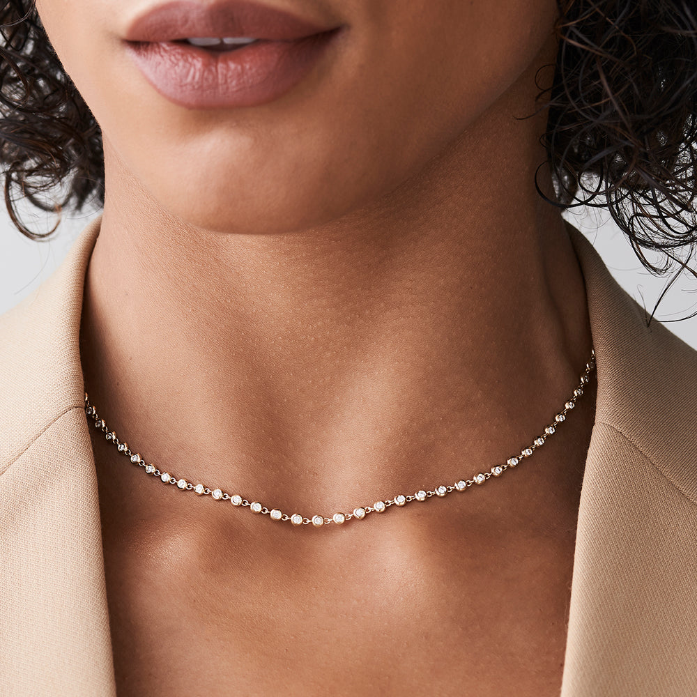 Diamond tennis chain set Clearance