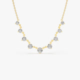 14k 1.05 ctw Solitaire Diamond Graduating Necklace 14K Gold Ferkos Fine Jewelry