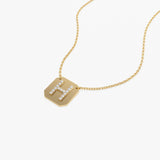 14k Solid Gold Diamond Letter Necklace Ferkos Fine Jewelry