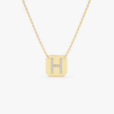 14k Solid Gold Diamond Letter Necklace 14K Gold Ferkos Fine Jewelry