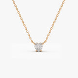 14k Heart-Shape Diamond Necklace 14K Rose Gold Ferkos Fine Jewelry