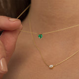 14k Heart-Shape Emerald Necklace Ferkos Fine Jewelry