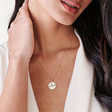 14k Diamond Initial Ballerina Disc Necklace Ferkos Fine Jewelry