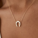 14k Good Luck Diamond Horseshoe Necklace Ferkos Fine Jewelry