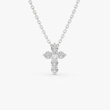 14k Large Diamond Cross 14K White Gold Ferkos Fine Jewelry