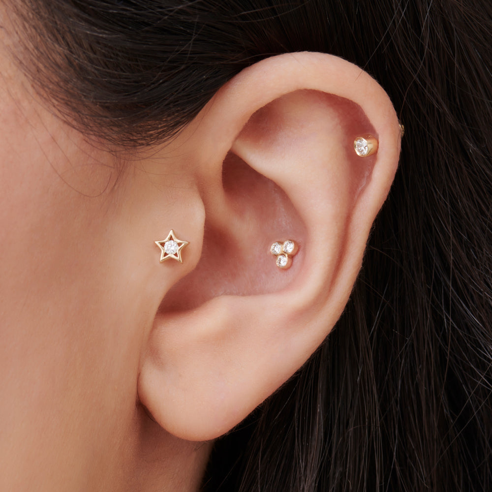 Diamond helix stud earring Clearance
