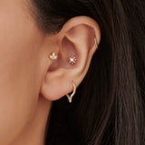 14k Gold Star Diamond Helix Piercing Ferkos Fine Jewelry