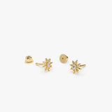 14k Gold Star Diamond Helix Piercing  Ferkos Fine Jewelry