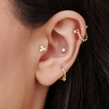 14k Prong Setting Diamond Stud Piercing Ferkos Fine Jewelry