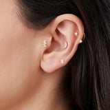 14k Crescent Moon Helix Piercing Ferkos Fine Jewelry