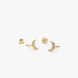 14k Crescent Moon Helix Piercing Ferkos Fine Jewelry