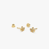 14k Leaf Petal Diamond Helix Piercing Ferkos Fine Jewelry