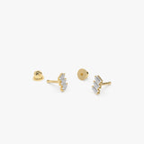 14k Trio Baguette Diamond Helix Piercing Ferkos Fine Jewelry