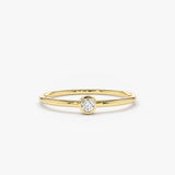 14K Gold Round Solitaire Diamond Ring 14K Gold Ferkos Fine Jewelry
