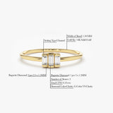 14K Gold Baguette Trio Diamond Ring Ferkos Fine Jewelry