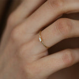 14K Single Baguette Solitaire Diamond Ring Ferkos Fine Jewelry