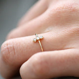 14K Gold Baguette and Round Cut Diamond Ring Ferkos Fine Jewelry