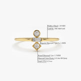 14K Gold Baguette and Round Cut Diamond Ring Ferkos Fine Jewelry