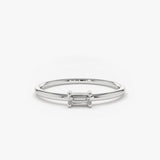 14K Gold Single Baguette Diamond Ring Ferkos Fine Jewelry