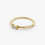 14K Gold Single Baguette Diamond Ring Ferkos Fine Jewelry
