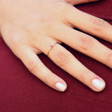 14K Mini Oval Ruby Ring with Diamonds Ferkos Fine Jewelry