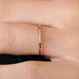 14K Gold 5 Stone Pave Diamond Band Ferkos Fine Jewelry