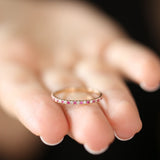 14K Ruby and Diamond Alternating Eternity Ring Ferkos Fine Jewelry