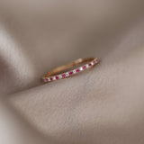 14K Ruby and Diamond Alternating Eternity Ring Ferkos Fine Jewelry
