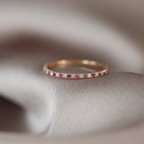 14K Ruby and Diamond Alternating Eternity Ring Ferkos Fine Jewelry