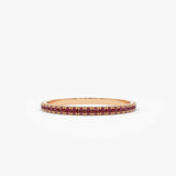 14K Gold Ruby Eternity Band 14K Rose Gold Ferkos Fine Jewelry