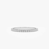 14K Gold 1.5MM Full Eternity Diamond Ring Ferkos Fine Jewelry