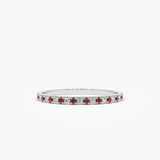 14K Ruby and Diamond Alternating Eternity Ring Ferkos Fine Jewelry