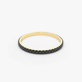 14K Gold Black Diamond Eternity Band Ferkos Fine Jewelry