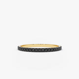 14K Gold Black Diamond Eternity Band 14K Gold Ferkos Fine Jewelry