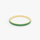 14k Round Emerald Eternity Band Ferkos Fine Jewelry
