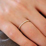 14K Gold 1.5MM Full Eternity Diamond Ring Ferkos Fine Jewelry