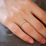 14K Gold 1.5MM Half Eternity Diamond Ring Ferkos Fine Jewelry