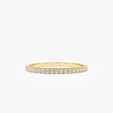 14K Gold 1.5MM Full Eternity Diamond Ring 14K Gold Ferkos Fine Jewelry